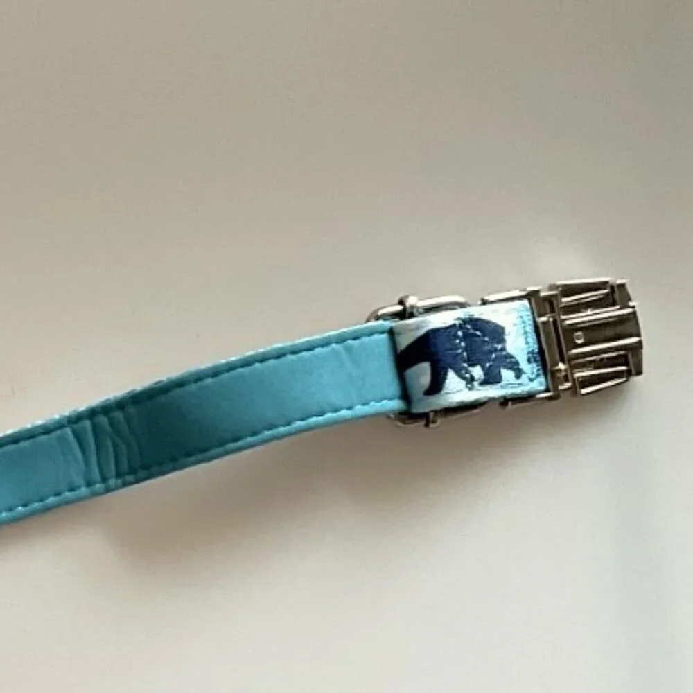 BLUE DOG COLLAR MAMA BEAR AND CUB WITH MOUNTAINS